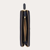 Lauren Ralph Lauren Striped Leather Continental Wallet French Navy