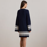 Lauren Ralph Lauren Two-Tone Cardigan In Refined Navy/White