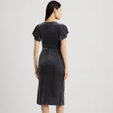 Lauren Ralph Lauren Velvet Flutter-Sleeve Cocktail Dress