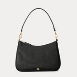 Lauren Ralph Lauren Crosshatch Leather Medium Danni Bag in Black