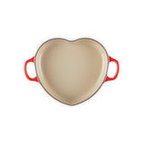 Le Creuset Cast Iron Heart Dish with Stainless Steel Heart Knob 20cm Cerise