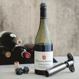 Le Creuset WA137 Wine Pump With 3 Stoppers Black Nickel