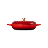 Le Creuset Cast Iron Christmas Shallow Casserole L'Etoile In Cerise