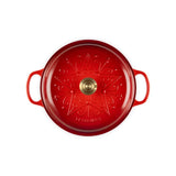 Le Creuset Cast Iron Christmas Shallow Casserole L'Etoile In Cerise