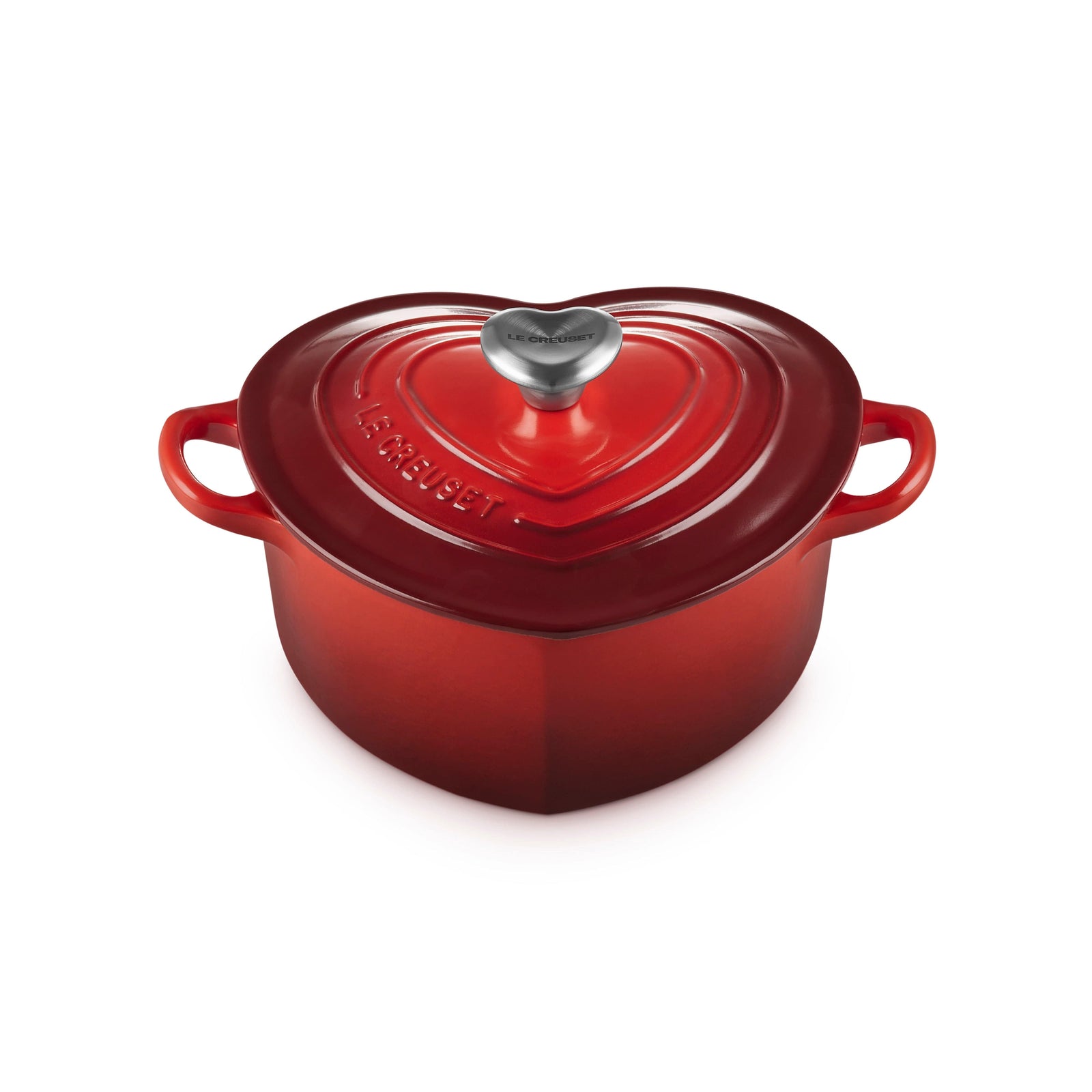 ルクルーゼ　ハート Heart-Shaped Casserole 18cm Le Creuset Cast Iron Heart Casserole with Stainless Steel Heart Knob 2