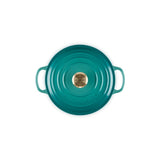 Le Creuset Cast Iron Round Casserole In Bleu Riviera - 2.4L