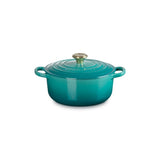 Le Creuset Cast Iron Round Casserole In Bleu Riviera - 2.4L