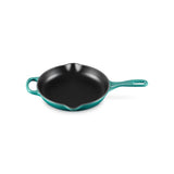 Le Creuset Cast Iron Round Skillet In Bleu Riviera - 23cm