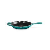 Le Creuset Cast Iron Round Skillet In Bleu Riviera - 23cm