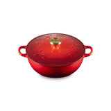 Le Creuset Cast Iron Soup Pot Holly 26cm In Cerise
