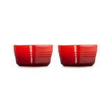 Le Creuset Set Of 2 Heart Ramekins in Cerise