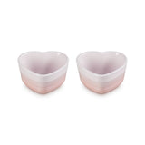Le Creuset Set Of 2 Heart Ramekins Shell Pink