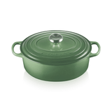 Le Creuset Signature Cast Iron 27cm Oval Casserole Bamboo Green
