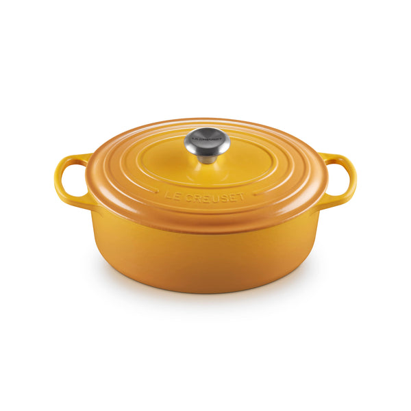 Le Creuset Signature Cast Iron Oval Casserole 27cm In Nectar