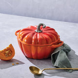 Le Creuset Signature Cast Iron Pumpkin Casserole In Volcanic, 24cm
