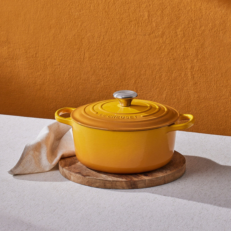 Le Creuset Signature Cast Iron Round Casserole 20cm in Nectar
