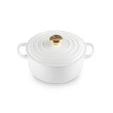 Le Creuset Signature Cast Iron Round Casserole 20cm White