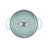 Le Creuset Signature Cast Iron Round Casserole 24cm In Sea Salt