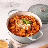 Le Creuset Signature Cast Iron Round Casserole 24cm In Sea Salt
