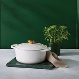 Le Creuset Signature Cast Iron Round Casserole 24cm White