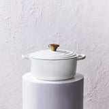 Le Creuset Signature Cast Iron Round Casserole 24cm White