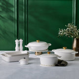 Le Creuset Signature Cast Iron Shallow Casserole 30cm White