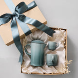 Le Creuset Stoneware Cafetiere with Metal Press 1L In Sea Salt
