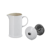 Le Creuset Stoneware Cafetiere with Metal Press 1L White