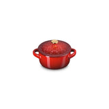 Le Creuset Stoneware Christmas Mini Cocotte L'Etoile In Cerise