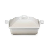 Le Creuset Stoneware Heritage Square Dish with Lid In Meringue, 1.9L
