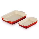 Le Creuset Stoneware Set of 2 Rectangular Dishes Volcanic