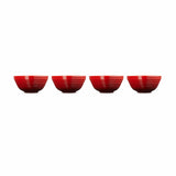 Le Creuset Stoneware Set of 4 Heart Bowls Cerise