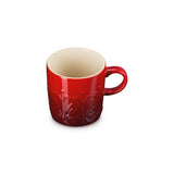 Le Creuset Stoneware Christmas Coffee Mug L'Etoile In Cerise