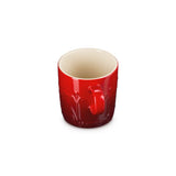Le Creuset Stoneware Christmas Coffee Mug L'Etoile In Cerise