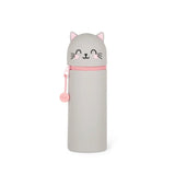 Legami 2-In-1 Silicone Kawaii Kitty Pencil Case