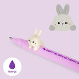 Legami Lovely Friends Purple Ink Bunny Gel Pen
