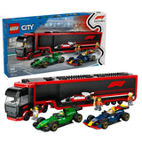 LEGO F1® Truck with RB20 & AMR24 F1® Cars