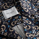 Les Deux Hendrix AOP SS Shirt in Dark Navy/Dark Sand