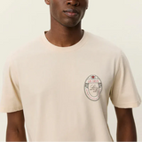 Les Deux Brady Emblem T-Shirt in Oyster Grey White