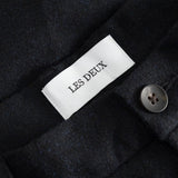 Les Deux Como Tapered Wool Pants In Black Melange