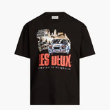Les Deux Cotton Print T-Shirt In Black