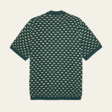 Les Deux Esmay Shell Knitted Polo in Sea Moss Green