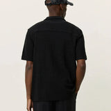 Les Deux Hector Pointelle SS Shirt in Black
