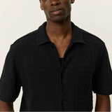 Les Deux Hector Pointelle SS Shirt in Black