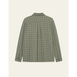 Les Deux John Check Shirt In Olive Night