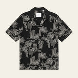 Les Deux Liam AOE Flower Short-sleeve Shirt in Black