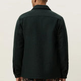 Les Deux Wool Overshirt In Roisin Green