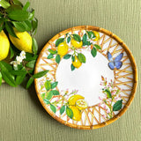 Les Jardins de la Comtesse Capri Large dinner plate in melamine with lemons - Ø 28 cm
