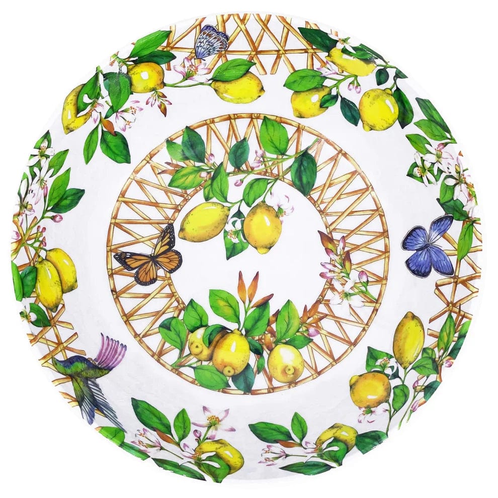 Les Jardins de la Comtesse Capri Large salad bowl in melamine with lemons - Ø 31 cm