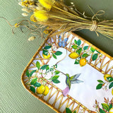 Les Jardins de la Comtesse Capri Rectangular tray in melamine with lemons - 45 x 32 cm